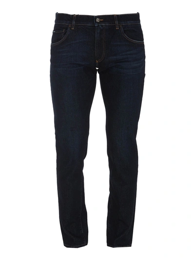 Shop Dolce & Gabbana Stretch Denim Skinny Jeans In Dark Wash