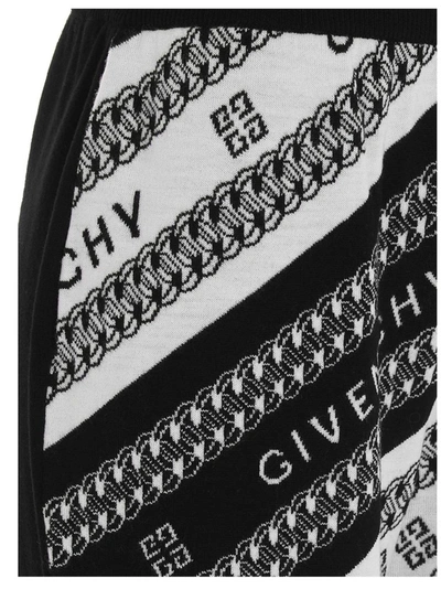 Shop Givenchy Logo Jacquard Jogging Pants In Multi