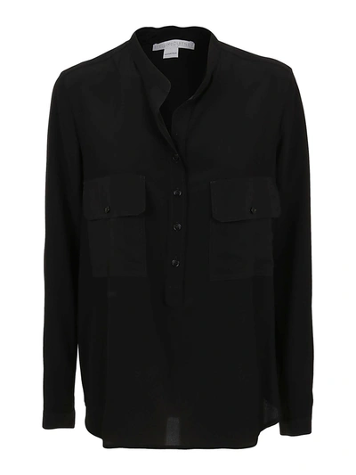 Shop Stella Mccartney Estelle Crepe De Chine Shirt In Black