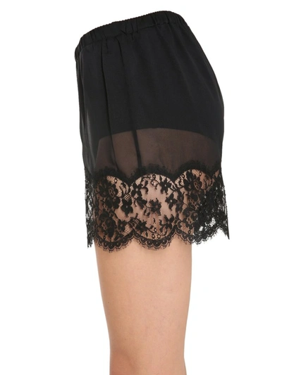 Shop Dolce & Gabbana Lace Lingerie Shorts In Black