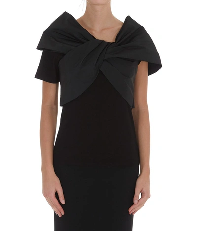 Shop Alexander Mcqueen Bow Embellished T In Black