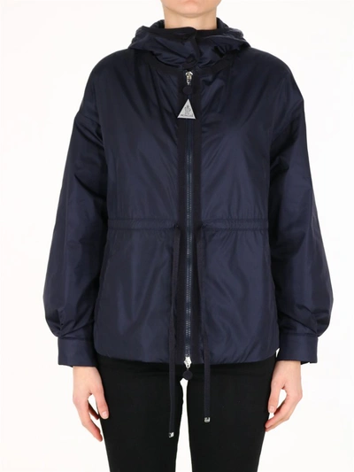 Shop Moncler Meretz Hooded Parka In Blue