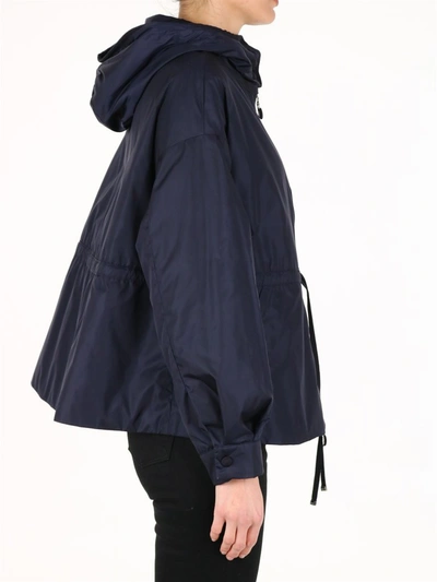 Shop Moncler Meretz Hooded Parka In Blue