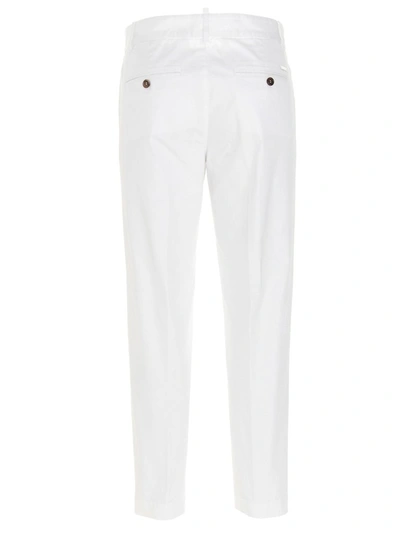 Shop Dsquared2 Cropped Trousers In White