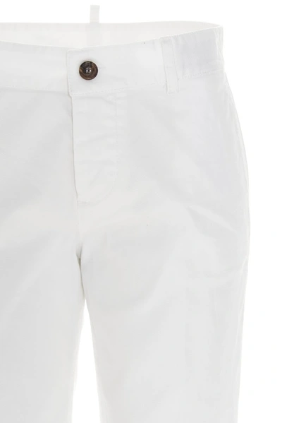 Shop Dsquared2 Cropped Trousers In White
