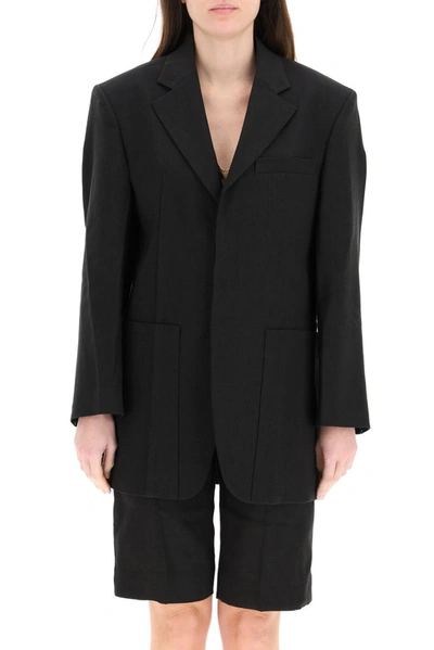 Shop Jacquemus La Veste D'homme Oversized Suit Jacket In Black