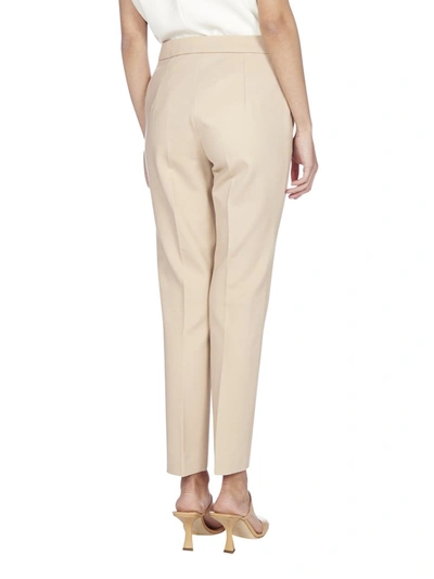 Shop Max Mara Pegno Straight Leg Trousers In Beige