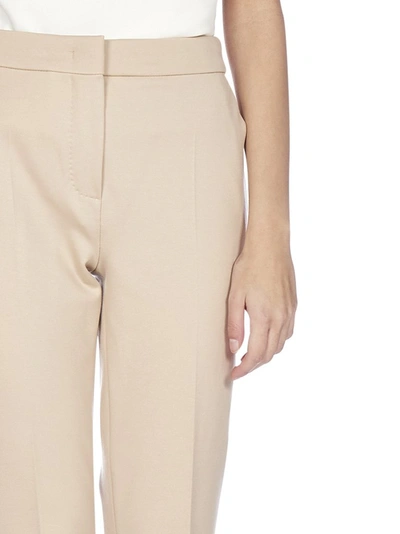 Shop Max Mara Pegno Straight Leg Trousers In Beige