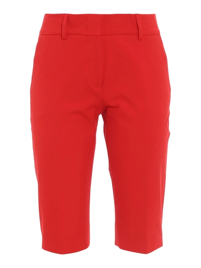 Shop Piazza Sempione Cotton Shorts In Red