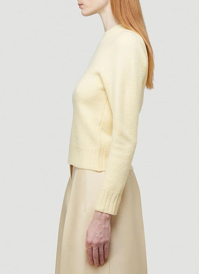 Shop Jil Sander Crewneck Knit Jumper In Yellow