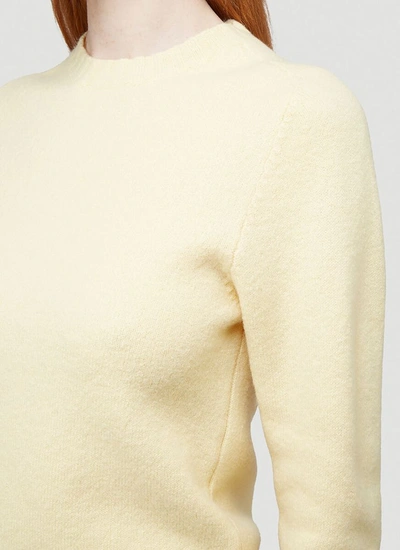 Shop Jil Sander Crewneck Knit Jumper In Yellow