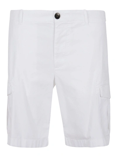 Shop Eleventy Patch Pocket Bermuda Shorts In White
