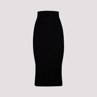 Shop Alexandre Vauthier Ribbed Pencil Skirt In Black