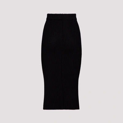 Shop Alexandre Vauthier Ribbed Pencil Skirt In Black