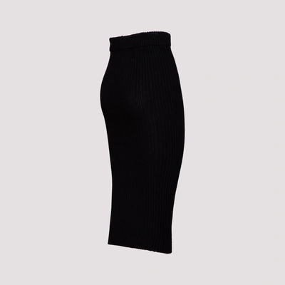 Shop Alexandre Vauthier Ribbed Pencil Skirt In Black