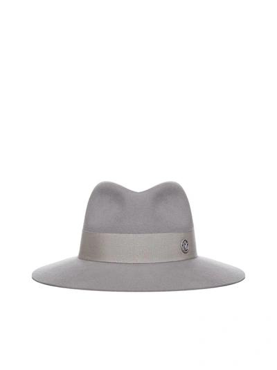 Shop Maison Michel Kate Fedora Hat In Grey