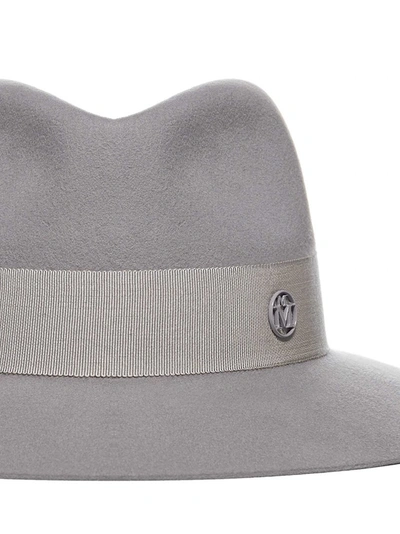 Shop Maison Michel Kate Fedora Hat In Grey