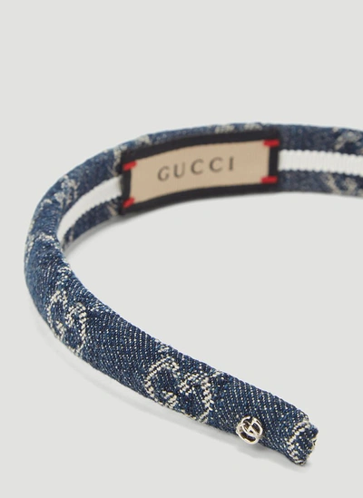 Gucci gg Denim Headband in Blue