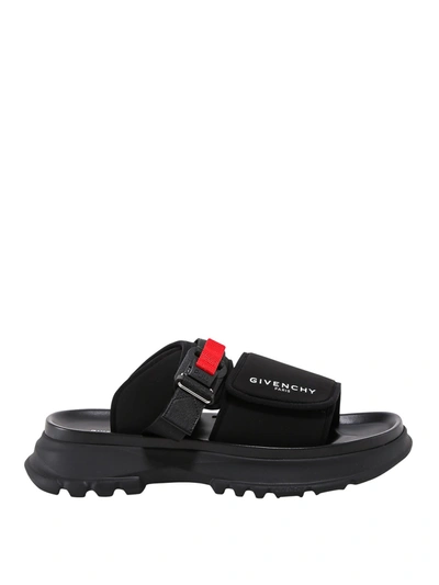 Shop Givenchy Nylon Sandals In Black