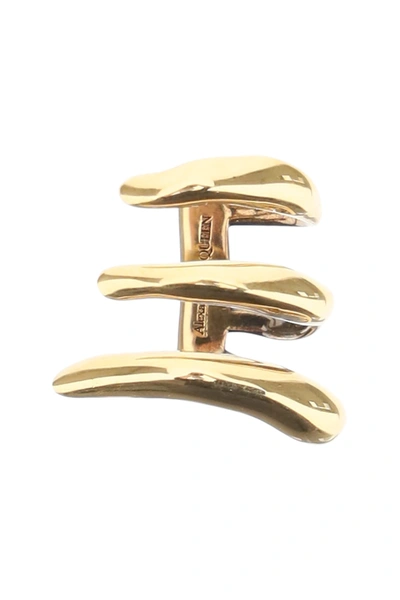 Shop Alexander Mcqueen Three-circle Single Earring In Mcq0977 Oro Ob Antl (gold)