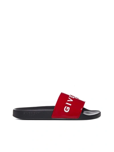 Shop Givenchy Paris Logo Slides In Multi