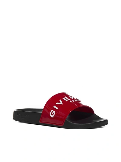 Shop Givenchy Paris Logo Slides In Multi