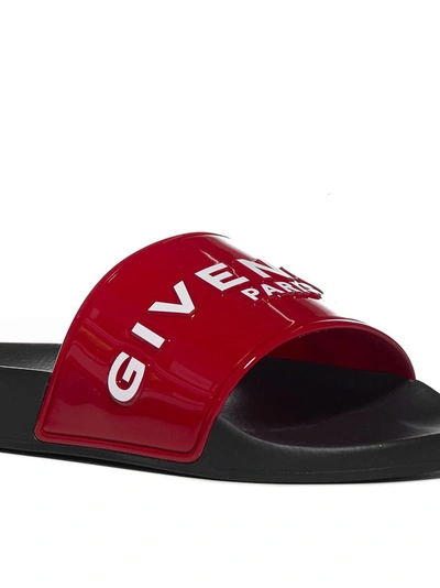 Shop Givenchy Paris Logo Slides In Multi