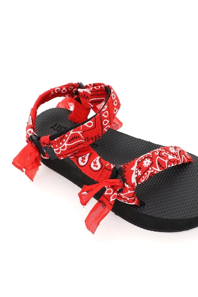 Shop Arizona Love Trekky Bandana Strap Platform Sandals In Red