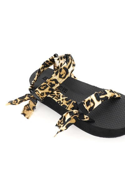 Shop Arizona Love Leopard Print Trekky Platform Sandals In Multi