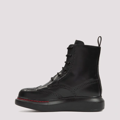 Shop Alexander Mcqueen Hybrid Lace Up Boots In Black