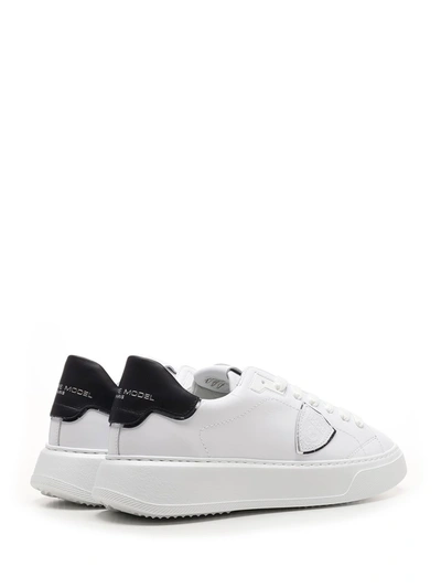 Shop Philippe Model Temple Veau Sneakers In White