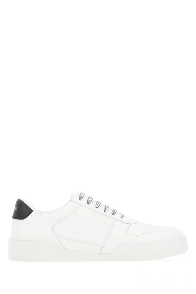 Shop Versace Logo Lace Low In White