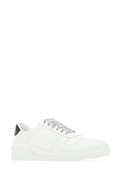 Shop Versace Logo Lace Low In White