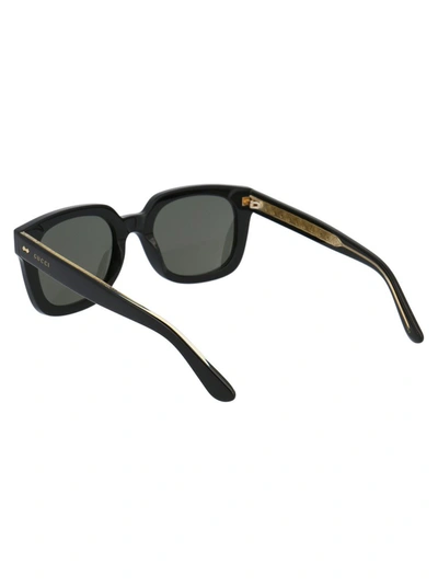 Shop Gucci Eyewear Rectangular Frame Sunglasses In Black