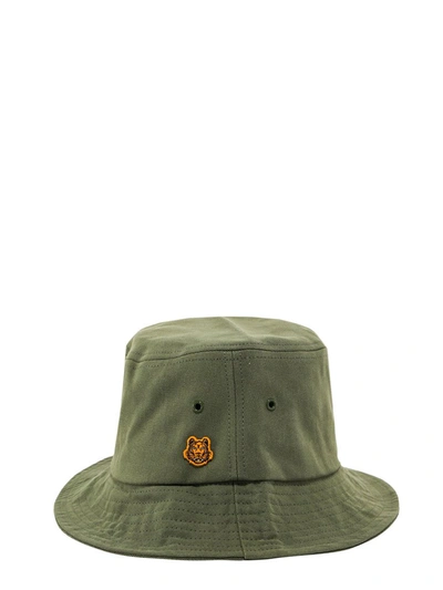 Shop Kenzo Tiger Crest Bucket Hat In Green