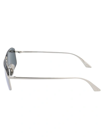 Shop Balenciaga Eyewear Everyday Pilot Frame Sunglasses In Silver