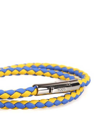 Shop Tod's Mycolors Woven Bracelet In Multi