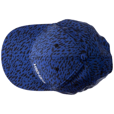 Shop Kenzo Animal Print Baseball Cap In Blue