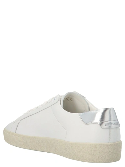 Shop Saint Laurent Court Classic Sl/06 Embroidered Sneakers In White