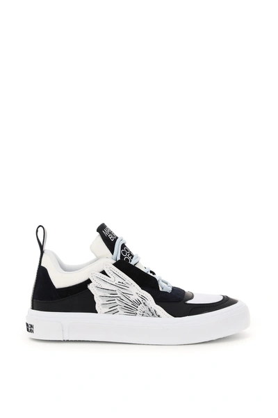 Shop Marcelo Burlon County Of Milan Vulcanized Wings Sneakers In Black White (black)