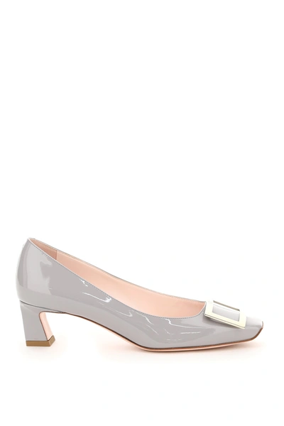 Shop Roger Vivier Trompette 45 Pumps In Grigio Chiaro (grey)