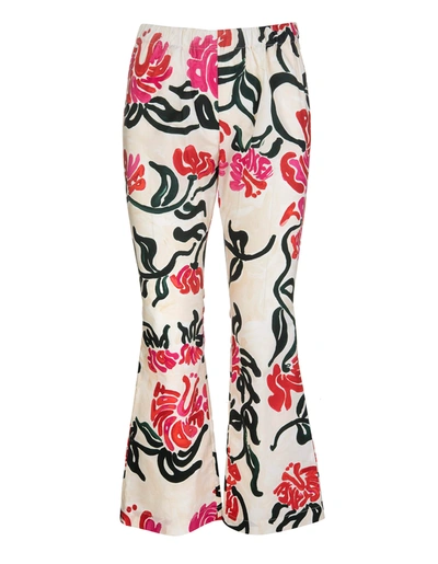 Shop Marni Floreal Pants In Flower