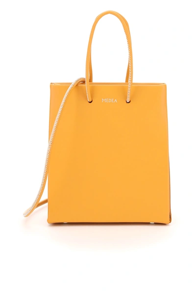 Shop Medea Prima Short Crossbody Bag In Tan Brown (orange)