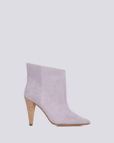 Shop Iro Imanol Pointed Toe Ankle Suede Boots In Glycine