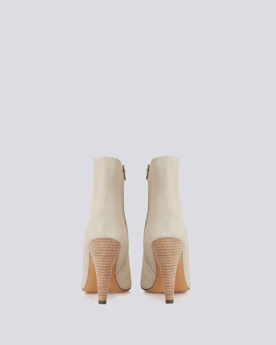 Shop Iro Imanol Pointed Toe Ankle Suede Boots In Ecru