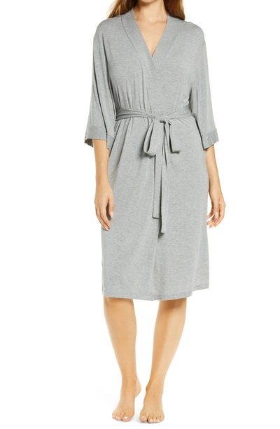 Shop Papinelle Jersey Robe In Med Grey