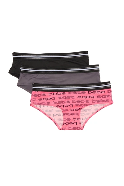 Shop Bebe Microfiber Bikini Panties In Pink Glow