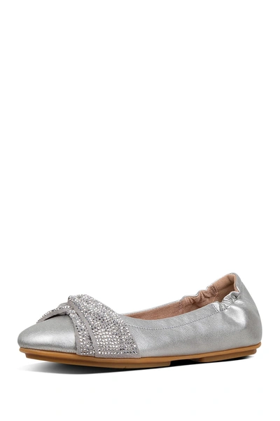Shop Fitflop Twiss Crystal Flat In Silver