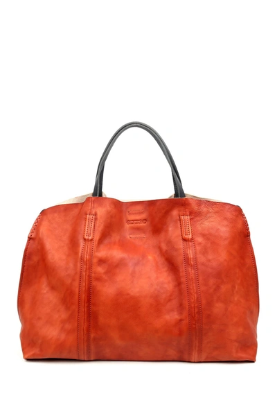 Shop Old Trend Forest Island Leather Tote Bag In Cognac