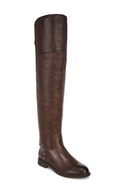 Shop Franco Sarto Haleen Over-the-knee Boot In Brown Leather